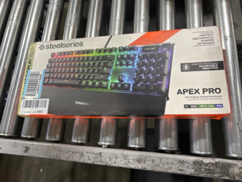 Photo 5 of SteelSeries Apex Pro Mechanical Gaming Keyboard – Adjustable Actuation Switches – World’s Fastest Mechanical Keyboard – OLED Smart Display –
