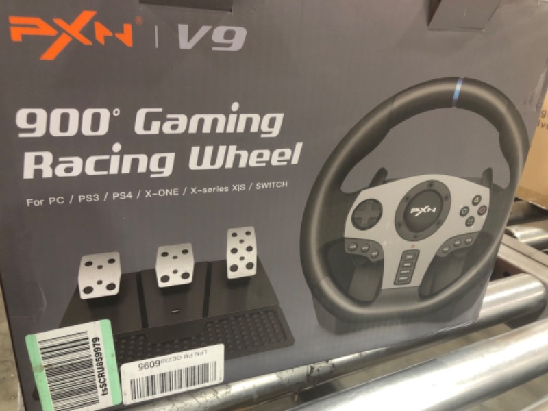 Photo 6 of PXN V9 Gaming Racing Wheel with Pedals and Shifter, Steering Wheel for PC, Xbox One, Xbox Series X/S, PS4, PS3 and Nintendo Switch