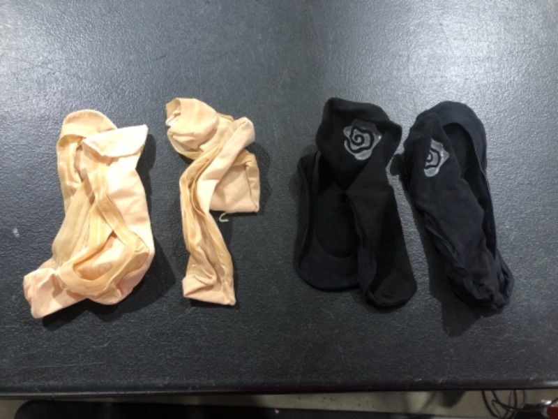 Photo 1 of 4 pairs no show no slip socks various colors