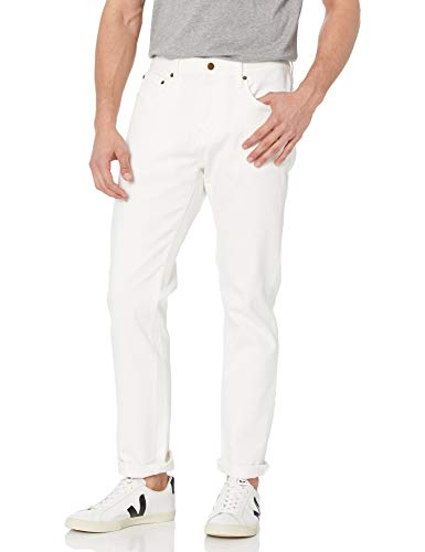 Photo 1 of Amazon Essentials Men's Athletic-Fit Stretch Jean, Bright White, 34W X 32L
