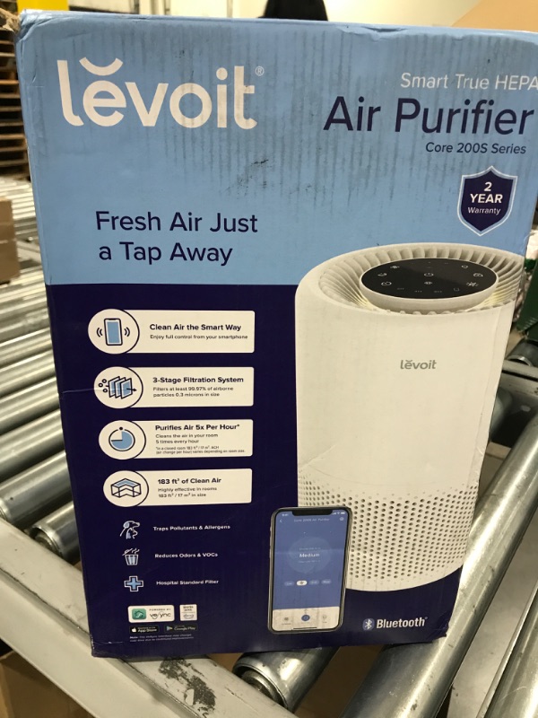 Photo 5 of LEVOIT Air Purifiers for Home Large Room, Smart WiFi Alexa Control, H13 True HEPA Filter for Allergies, Pets, Smoke, Dust, Pollen, Ozone Free, 24dB Quiet Cleaner for Bedroom, Core 200S, White Cream White