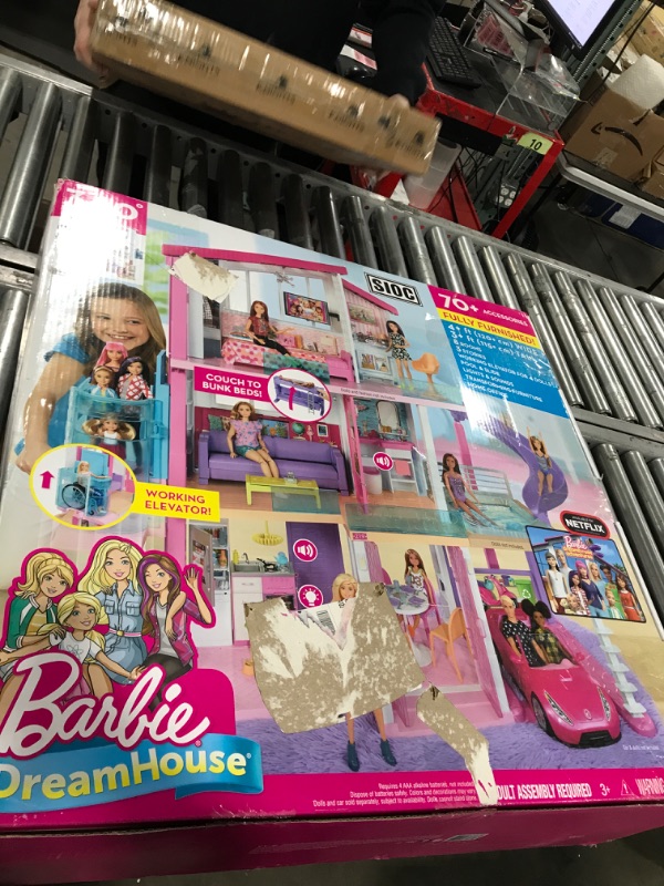 Photo 4 of Barbie Dreamhouse Dollhouse with Wheelchair Accessible Elevator, Pool, Slide and 70 Accessories Including Furniture and Household Items, Gift for 3 to 7 Year Olds