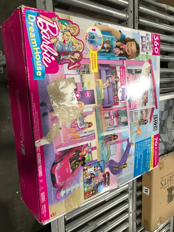 Photo 3 of Barbie Dreamhouse Dollhouse with Wheelchair Accessible Elevator, Pool, Slide and 70 Accessories Including Furniture and Household Items, Gift for 3 to 7 Year Olds