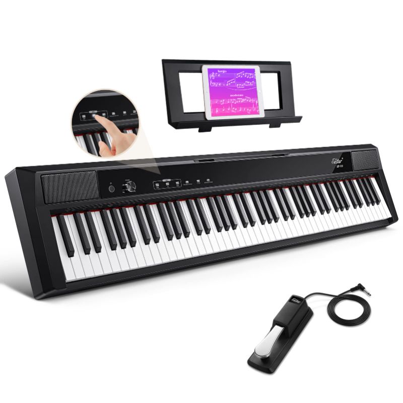 Photo 1 of **PARTS ONLY!!!** EASTAR EP-120 88-KEY WEIGHTED KEYBOARD PIANO WITH TOUCH-SENSITIVE SCREEN, PORTABLE DIGITAL PIANO WITH SUSTAIN PEDAL, POWER SUPPLY FOR BEGINNER
