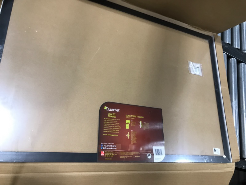Photo 2 of Quartet Cork Board Bulletin Board, 2' x 3' Framed Corkboard, Black Frame, Decorative Hanging Pin Board, Perfect for Home Office Decor, Home School Message Board or Vision Board (MWDB2436-BK)
