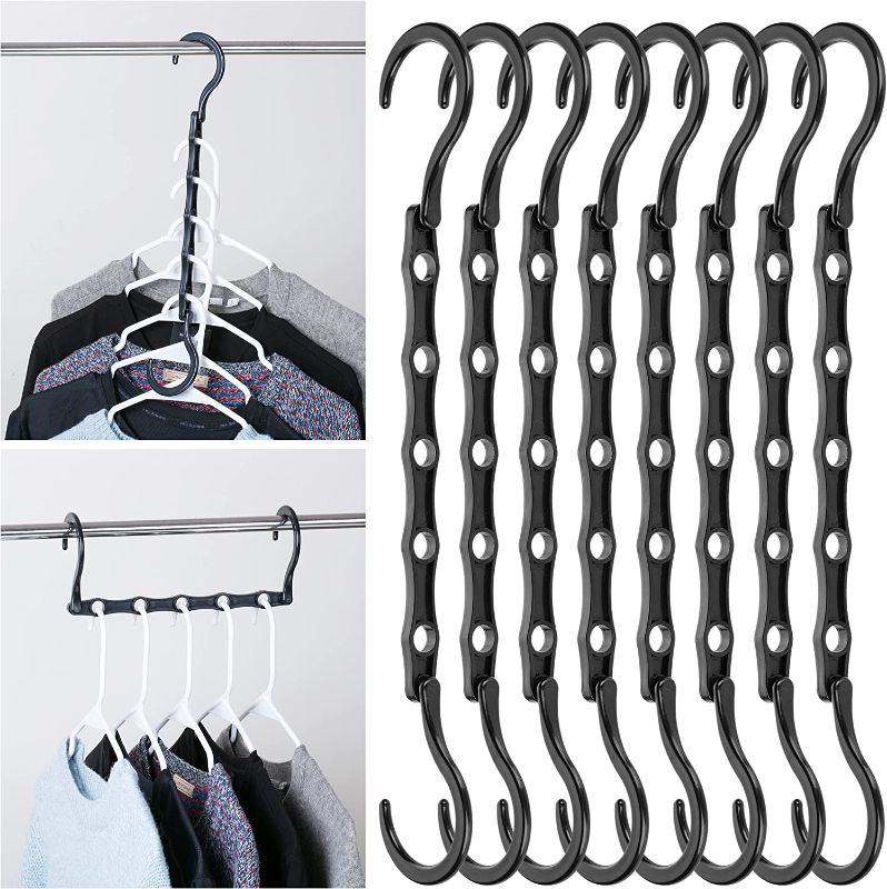 Photo 1 of 10 Pack of Space Saver Hangers- Black
