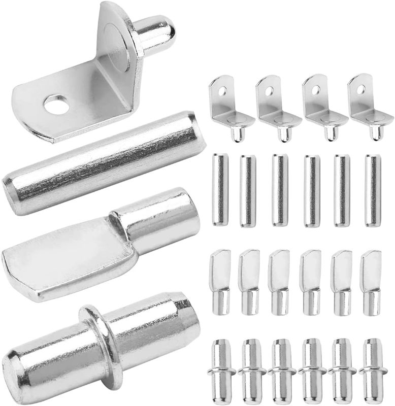 Photo 1 of 80 Pieces Shelf Pins Pegs Shelf Support with Hole - Nickel Plated Shelf Hardware Accessories (80) 