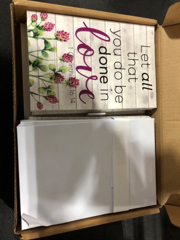 Photo 2 of 60 Pack- 4x6 Faith Inspired Greeting Cards [Blank Inside] 