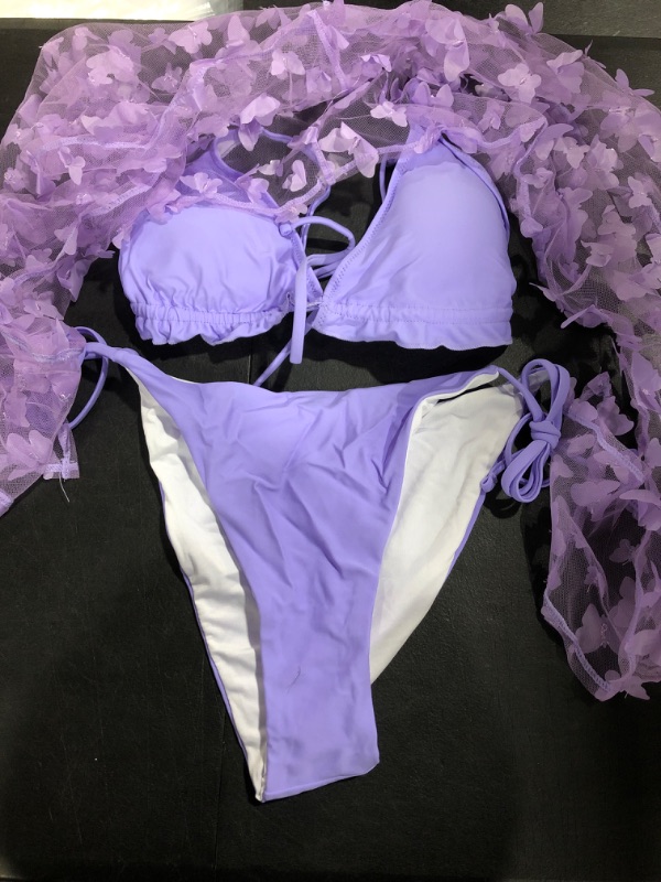 Photo 1 of [Size L] 3 Pc Swimsuit Set- Lilac