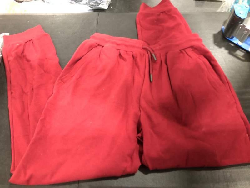 Photo 1 of [Size XL] Women's Super Soft Sweat Pants with Drawstring- Burgundy