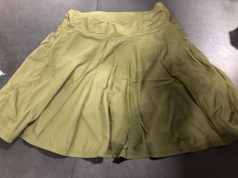 Photo 1 of [Size S] Ladies Athletic Skirt with Attached Panty- Olive Green