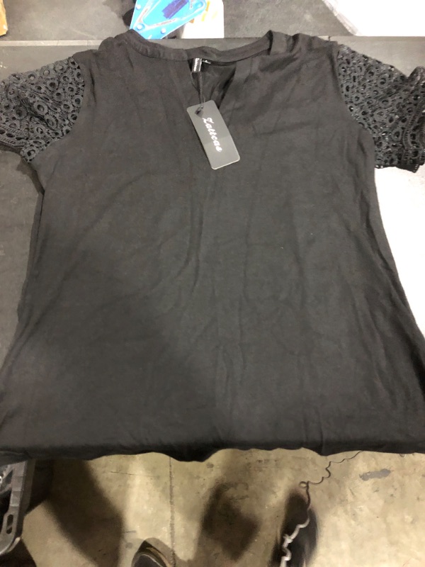 Photo 1 of [Size L] Zattcas Tee- Black Lacey Sleeves