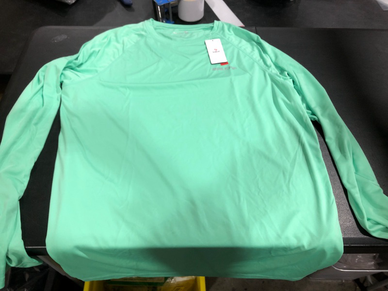 Photo 2 of [Size XL] BBALEAF Men's Long Sleeve Shirts Lightweight UPF 50+ Sun Protection SPF T-Shirts Fishing Rash Guard Running- Beach Glass Green