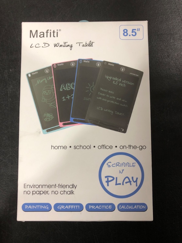 Photo 1 of Mafiti LCD Writing Tablet 8.5 Inch Electronic Writing Drawing Pads Portable Doodle Board Gifts for Kids Office Memo Home Whiteboard Cyan Cyan 8.5inch