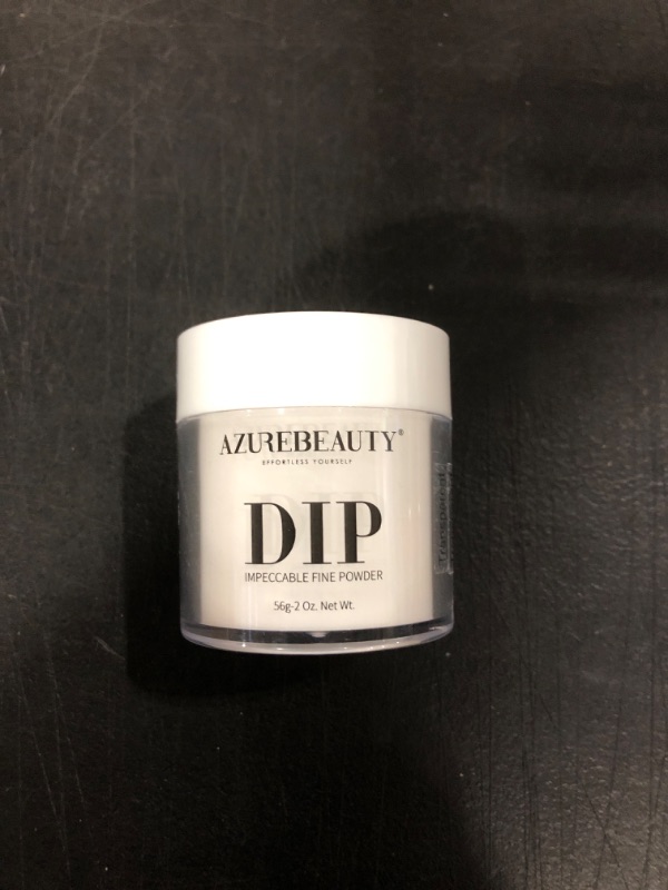 Photo 2 of AZUREBEAUTY Dip Powder Clear Color 2Oz/56g, Basic Transparent Acrylic Dipping Powder - No Nail Lamp Needed B3-clear