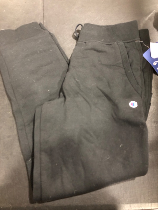 Photo 2 of [Size L] Champion Girls Sweatpants Fleece Lined Pants for Girls with Pockets Jogger Fit Black Script 