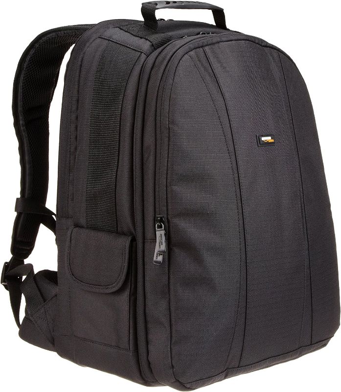 Photo 1 of Amazon Basics DSLR Camera and Laptop Backpack Bag (Black Exterior and Gray Interior)