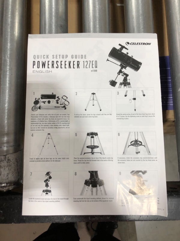 Photo 6 of Celestron - PowerSeeker 127EQ Telescope - Manual German Equatorial Telescope for Beginners - Compact and Portable - Bonus Astronomy Software Package - 127mm Aperture 127EQ Newtonian