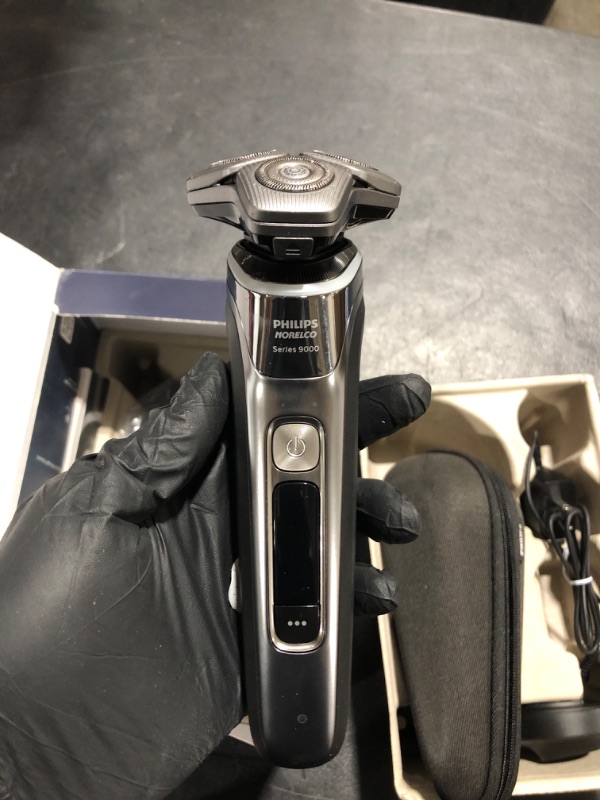 Photo 1 of Philips Norelco 9800 Rechargeable Wet & Dry Electric Shaver with Quick Clean, Travel Case, Pop up Trimmer, Charging Stand, S9987/85 New Shaver 9800 with Charging Stand
