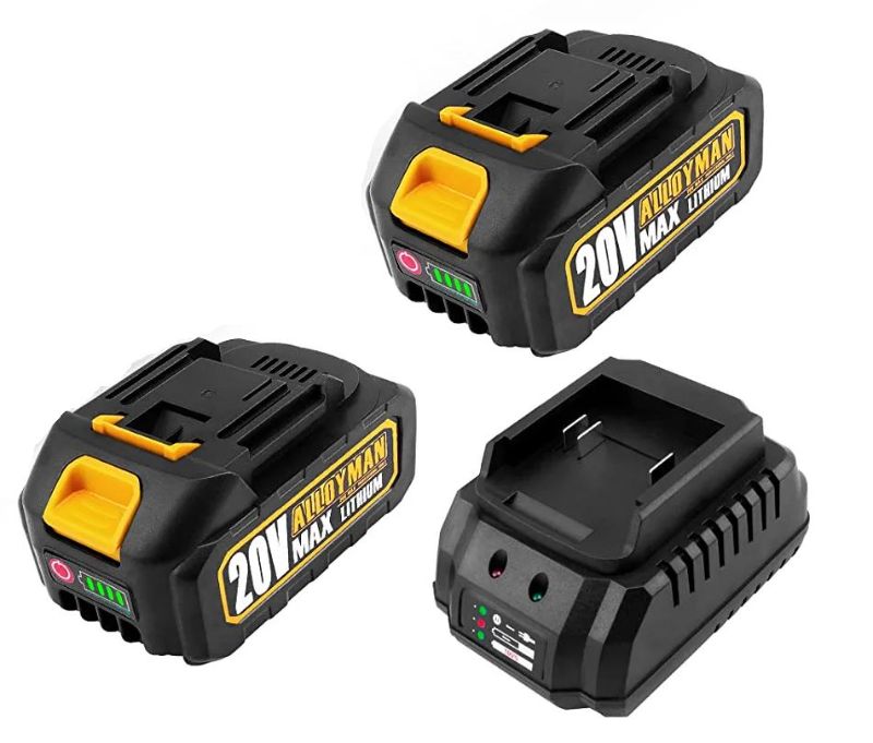 Photo 1 of ALLOYMAN 20V Battery & Charger, for Alloyman Electric Leaf Blower
two batteries and charger