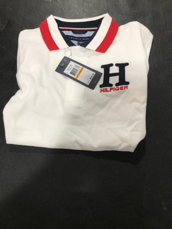 Photo 2 of  TOMMY HILFIGER WHITE POLO SHIRT SIZE SMALL 8/10