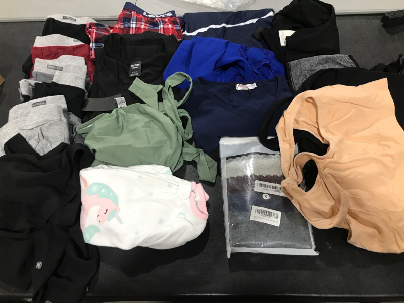 Photo 1 of BAG LOT!!! MENS, WOMENS & KIDS ITEMS-- NEW/USED -- SIZES VARY