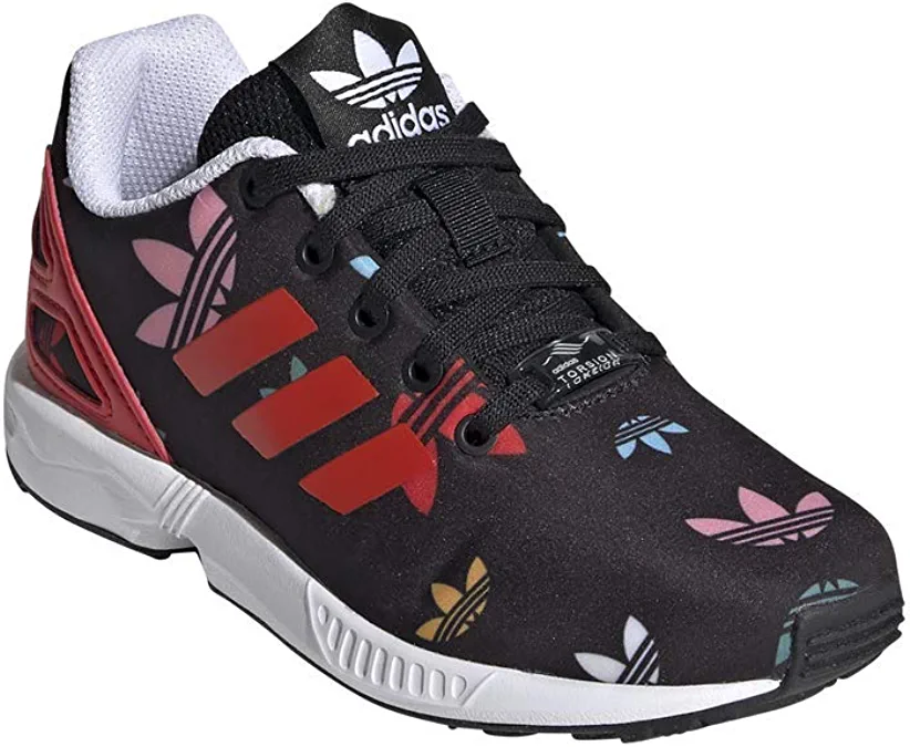 Photo 1 of adidas Originals Kids Unisex's ZX Flux Sneaker, core Black/Lush red/FTWR White, 8.5K M US TODDLER 