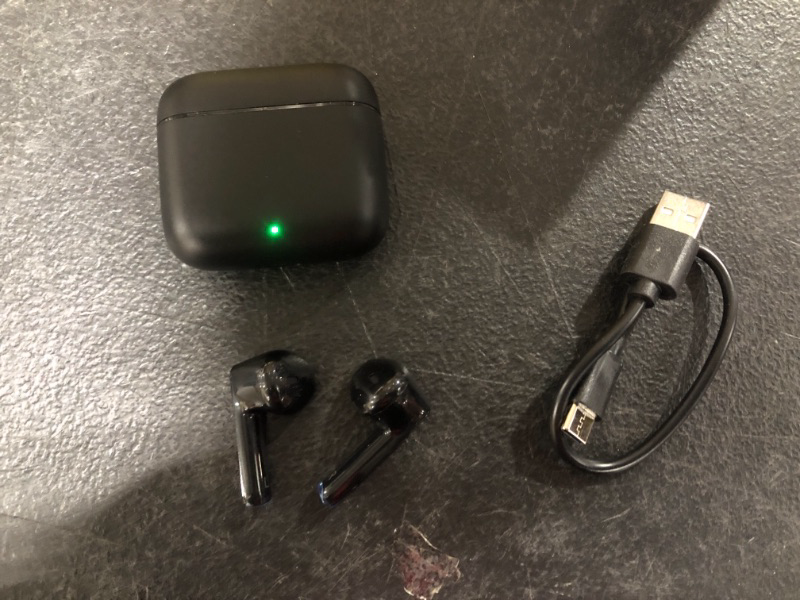 Photo 1 of LASUNEY Wireless Earbuds 35H Playtime Waterproof Bluetoth Ear Buds, Touch Control Stereo Sound Bluetooth hi Earbuds with Mic, Wireless Headphones with Type C Charging Case for iPhone Android (Black)