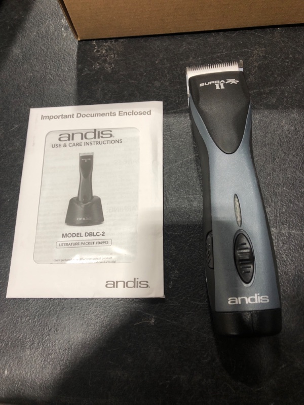 Photo 4 of Andis 79005 Supra ZR II Cordless Rechargeable Hair & Beard Trimmer, Detachable Blade Clipper, Lithium-Ion Powerful Battery, Black - Pack of 1