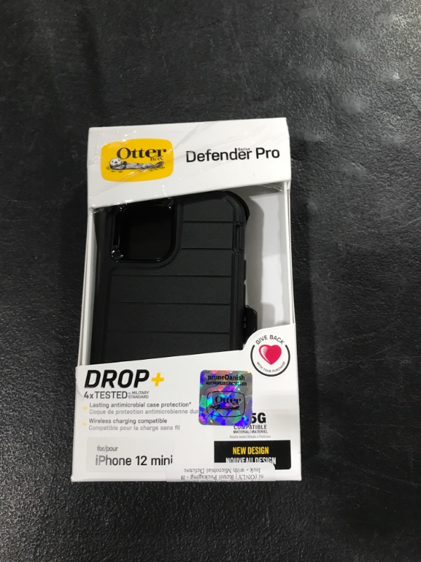 Photo 2 of OtterBox Defender Series Case & Holster for Apple iPhone 12 Mini - Black