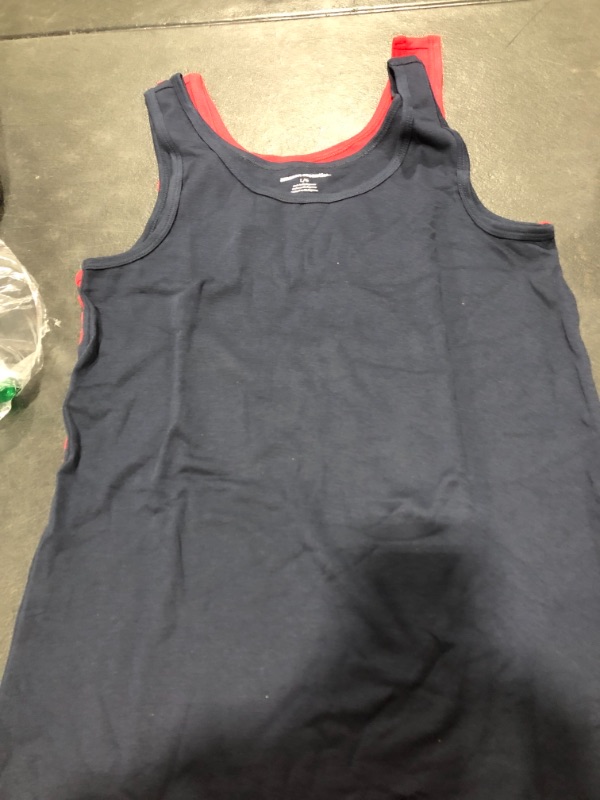 Photo 2 of Amazon Essentials Men's Regualr Fit Tank Top 2 pack  Size L