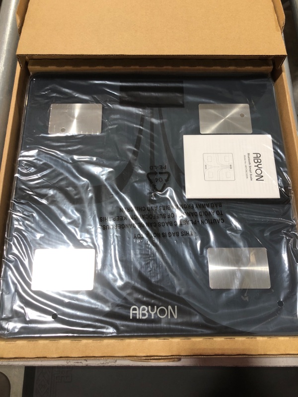 Photo 1 of ABYON Bluetooth Smart Bathroom Scale for Body Weight Digital Body Fat Scale,Auto Monitor Body Weight,Fat,BMI,Water, BMR, Muscle Mass with Smartphone APP,Fitness Health Scale
