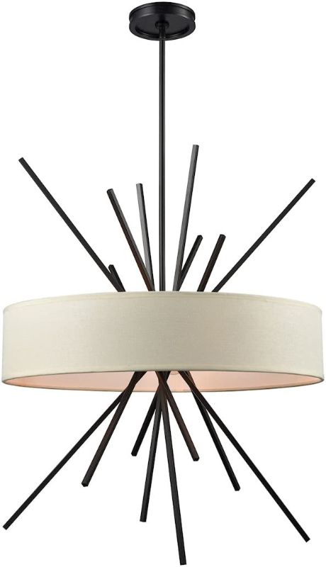 Photo 1 of Beige Fabric Chandelier Shade (Shade only, Chandelier not included)