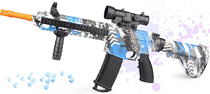 Photo 1 of Moukelo Gel Ball Blaster, Electric Water Ball Blaster with 10000 Water Beads, Splat Ball Blaster Toy M416 for Adults Kids
