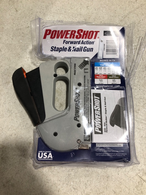 Photo 4 of Arrow Fastener Co. 5700 Powershot Heavy Duty Forward Action Stapler. OPEN PACKAGE. PRIOR USE. 
