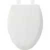 Photo 2 of BEMIS Elongated Closed Front Enameled Wood Toilet Seat in Cotton White Removes for Easy Cleaning. OPEN BOX. 
