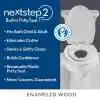 Photo 2 of BEMIS NextStep2 Children's Potty Training Elongated Closed Front Enameled Wood Toilet Seat in White with Plastic Child Seat. 
