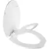 Photo 1 of BEMIS NextStep2 Children's Potty Training Elongated Closed Front Enameled Wood Toilet Seat in White with Plastic Child Seat. 
