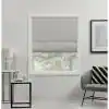 Photo 1 of Acadia Silver Cordless Total Blackout Roman Shade 27 in. W x 64 in L
