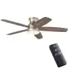 Photo 1 of Ashby Park 52 in. White Color Changing Integrated LED Brushed Nickel Ceiling Fan with Light Kit and Remote Control. OPEN BOX. 
