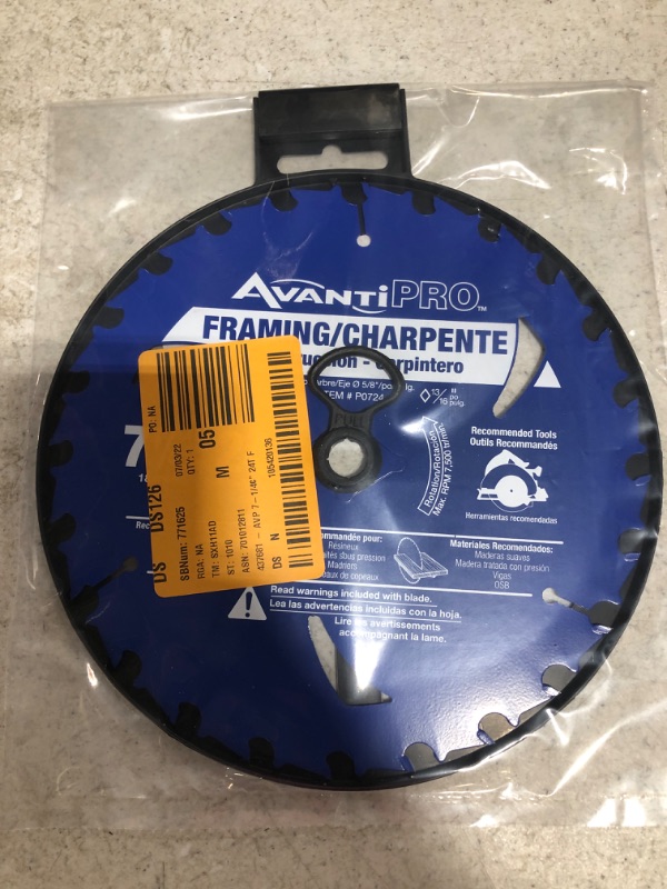 Photo 3 of AVANTI PRO 7-1/4 in. x 24-Tooth Framing Circular Saw Blade
