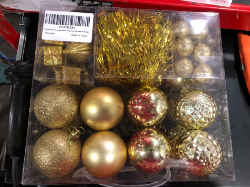 Photo 1 of charismas ball ornaments party décor gold 16 big ones plus small ones