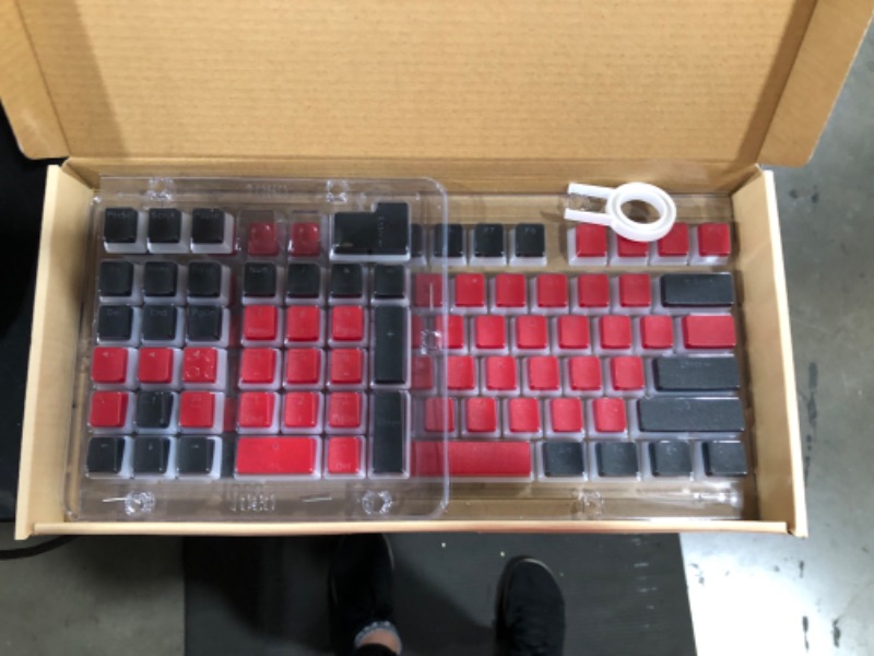 Photo 2 of USHOW Pudding Keycaps, OEM Profile Custom Keycap Set Double Shot PBT Keycaps Keyset for Mechanical Gaming Keyboard?Only Keycaps?(missing 2 caps)
