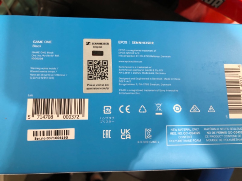 Photo 6 of EPOS I Sennheiser GAME ONE Gaming Headset, Open Acoustic, Noise-canceling mic, Flip-To-Mute, XXL plush velvet ear pads, compatible with PC, Mac, Xbox One, PS4, Nintendo Switch, and Smartphone - Black.
