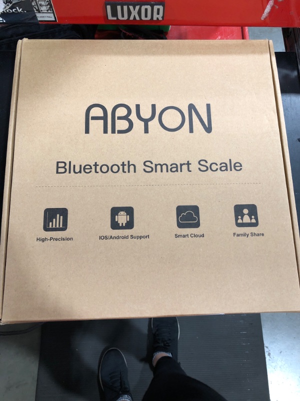 Photo 3 of ABYON Bluetooth Smart Bathroom Scale for Body Weight Digital Body Fat Scale,Auto Monitor Body Weight,Fat,BMI,Water, BMR, Muscle Mass with Smartphone APP,Fitness Health Scale
