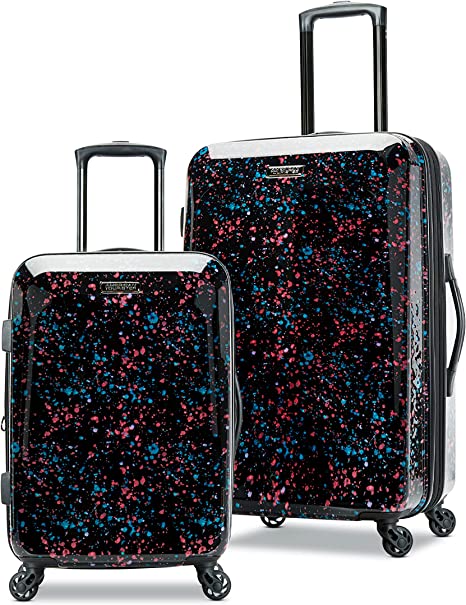 Photo 1 of American Tourister Moonlight Hardside Expandable Luggage with Spinner Wheels, Speckle Black, 2-Piece Set (21/24)
