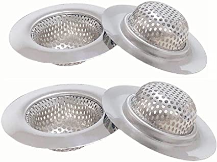 Photo 1 of 4 Pack Bathtub Drain Strainer, 2.75" Top / 1.75" Basket Stainless Steel Drain Hair Catcher, Perfect for Bathroom Sink Bathtub Vanity Sink Basin Shower Room Balcony Floor Drain (4)
