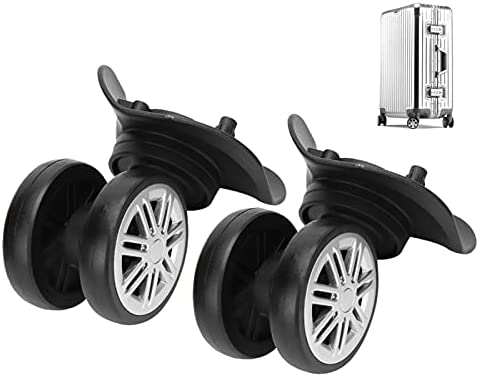 Photo 1 of 1Pair Luggage Suitcase Replacement Wheels, Durable Double Row Large Wheel Quiet Suitcase Wheels Black Other Hiking and Camping Supplies
