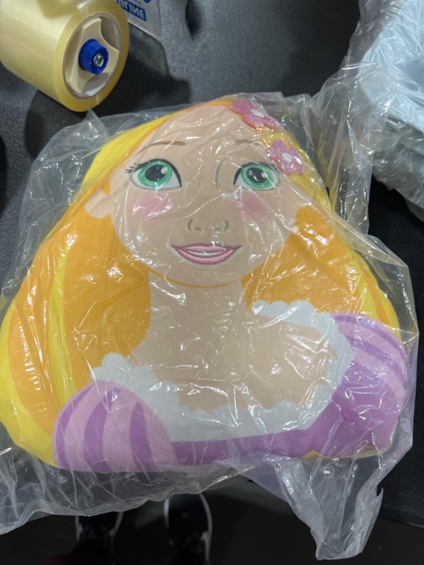 Photo 1 of Disney Princess Character Head 13-Inch Plush Rapunzel, Tangled, Soft Pillow Buddy Toy for Kids, by Just Play