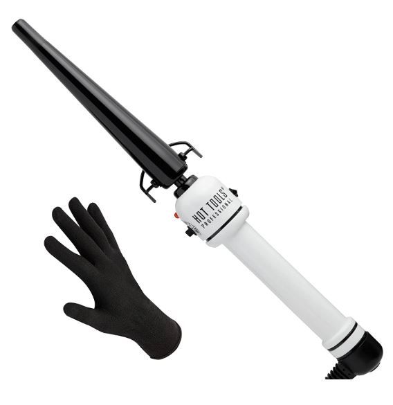 Photo 1 of Hot Tools Professional Nano Ceramic Tapered Curling Iron for Shiny Curls, Medium 1/2 to 1 Inch
